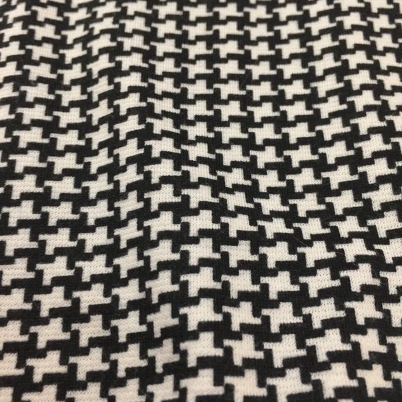 Sharp Black and White Houndstooth Slimline Dress Square Neckline - Picture 4 of 13